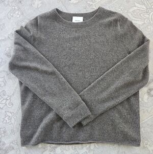 Reformation Cashmere Boyfriend Sweater, Walnut, Medium